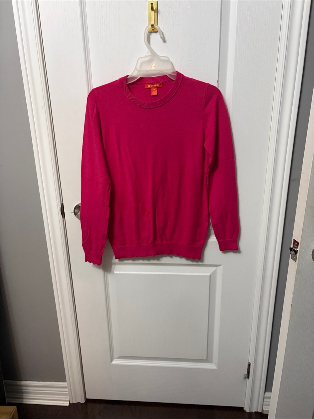 Joe Fresh Crewneck Sweater in Fuchsia Pink